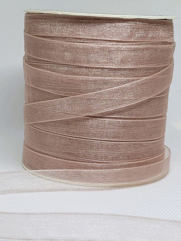 Šifon trak puder roza 10 mm